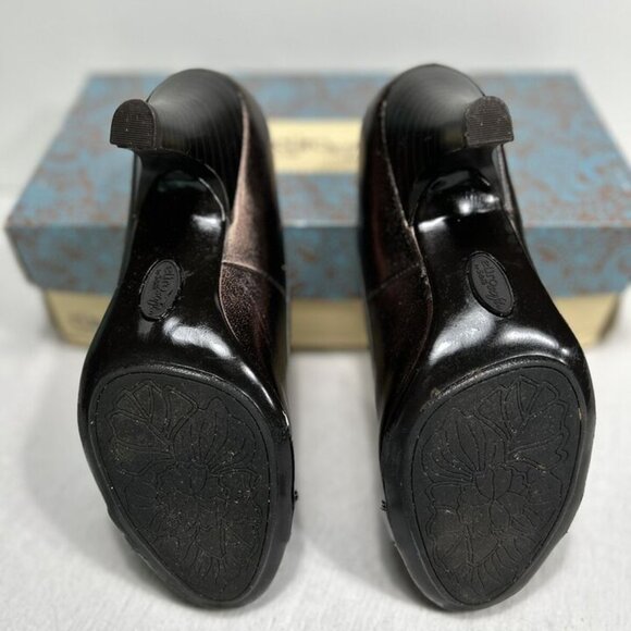 Eurosoft by Sofft Copper Leather Pumps Heels Shoes Womens 6.5M - Picture 8 of 9